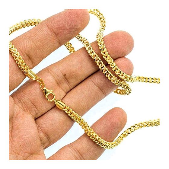 14K YELLOW Gold HOLLOW FRANCO Chain - 20 Inches Long 3.6MM Wide 3