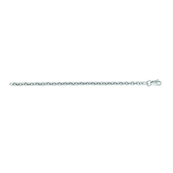 "14K White Gold Forsantina Chain 18"" inches long x3.0mm wide"