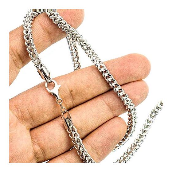 10K WHITE Gold HOLLOW FRANCO Chain - 24 Inches Long 4.5MM Wide 3