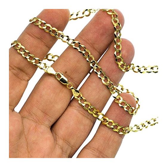 10K YELLOW Gold SOLID ITALY CUBAN Chain - 20 Inches Long 4.8MM Wide 3