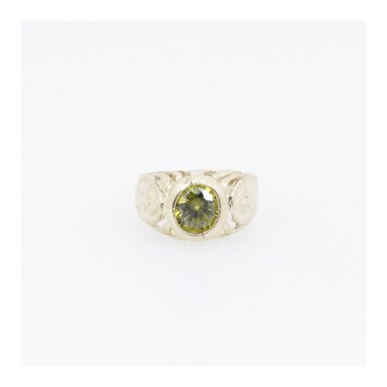 10k Yellow Gold Syntetic yellow gemstone ring ajjr84 Size: 2 3