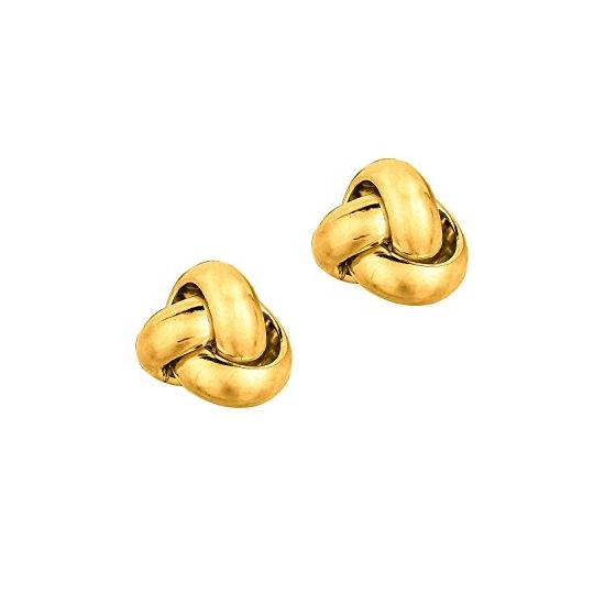 14K Yellow Gold Ladies Post Earrings ER1087