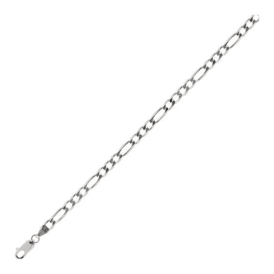 Sterling Silver 5.5 mm Wide Figaro Chain 8 1/2 Inch Long