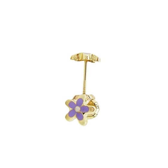 14K Yellow gold Flower stud earrings for Children/Kids web13 1