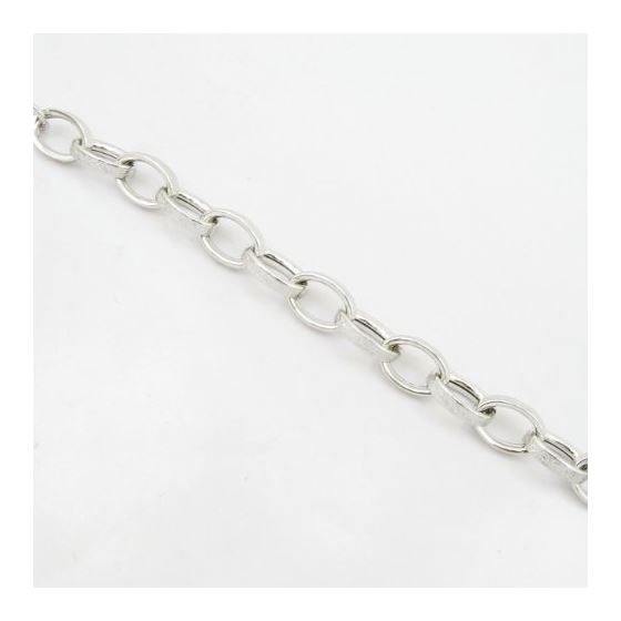 Mens Sterling silver White trace link bracelet 3