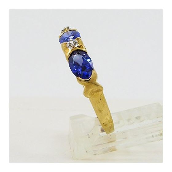 10K Yellow Gold womens gemstone ring ASVJ11 3