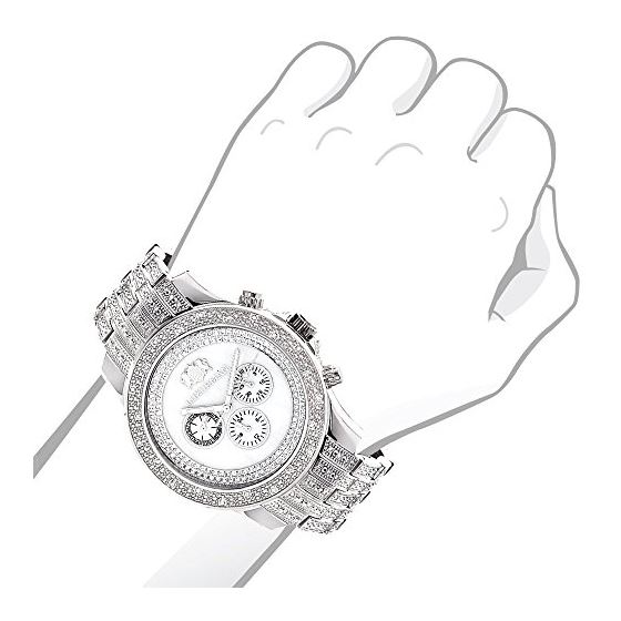 Luxurman Genuine Diamond Watch for Men 1 Carat with Diamond Band 3