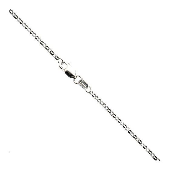 14K WHITE Gold SOLID ROUND CABLE Chain - 20 Inches Long 1.4MM Wide 1