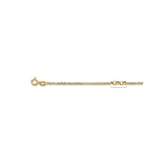 14K Yellow Gold 2.0mm wide Diamond Cut Rolo Chain with Spring Ring Clasp 1