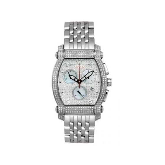 Aqua Master Diamond Watch Unisex Stainless Steel Watches With Half Full Diamonds 15-3W
