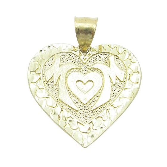 Ladies 10K Solid Yellow Gold mom pendant Length - 1.18 inches Width - 1.00 inches 1
