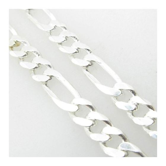 Silver Figaro link chain Necklace BDC77 3