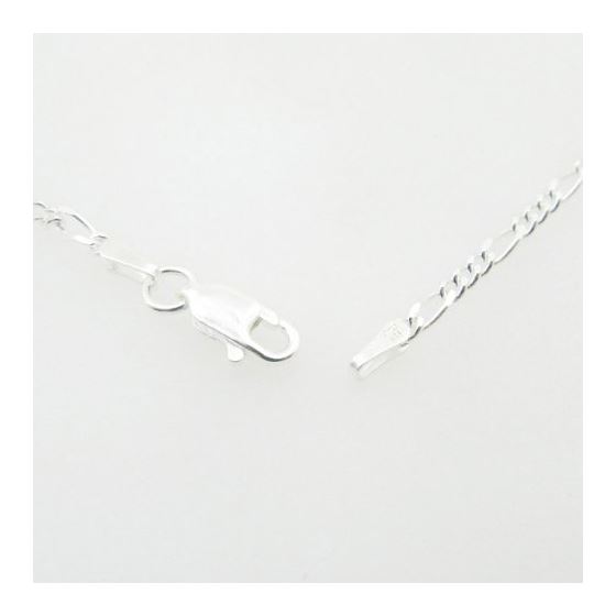 Silver Figaro link chain Necklace BDC71 3