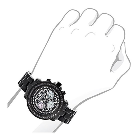 Iced Out Watches: LUXURMAN Black Diamond Watch 2-3