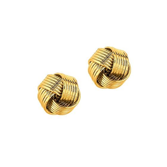 14K Yellow Gold Ladies Post Earrings ER1253