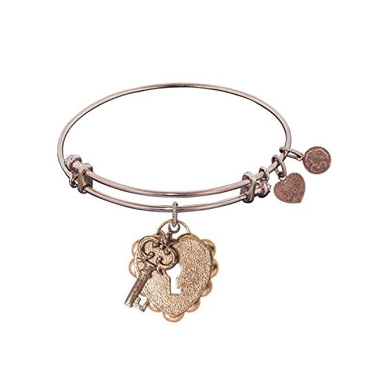 Angelica Ladies Love and Hearts Collection Bangle Charm 7.25 Inches (Adjustable) PGEL1216