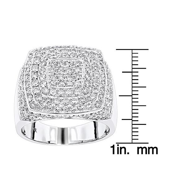 14K Gold Unique Mens Diamond Ring 3.5Ct Pave Set-3