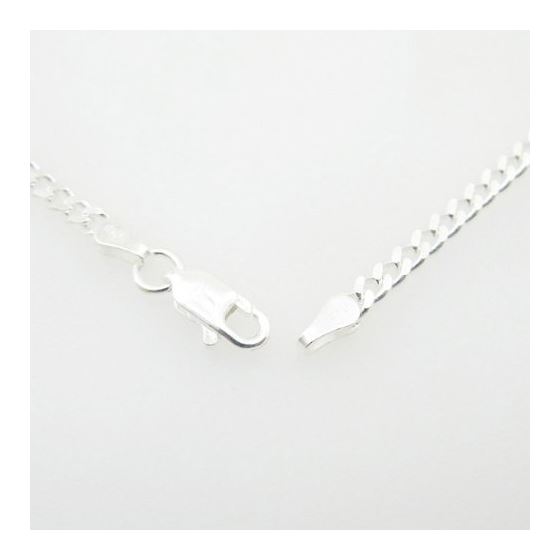 Silver Curb link chain Necklace BDC72 3