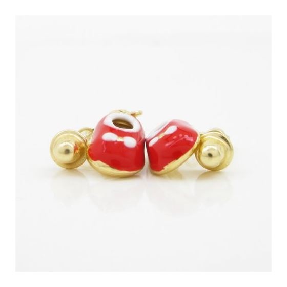 14K Yellow gold Baby shoe cz chandelier earrings for Children/Kids web375 3