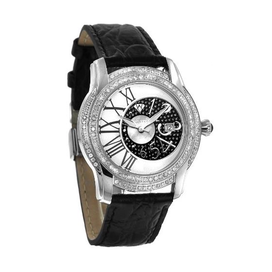 Men's Classic 1.70Ct Diamond Watch With Black
