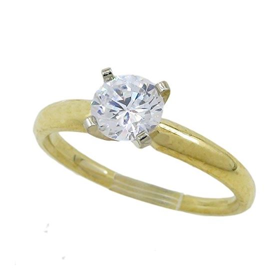 10K Yellow Gold womens wedding band engagement ring ASVJ53 1