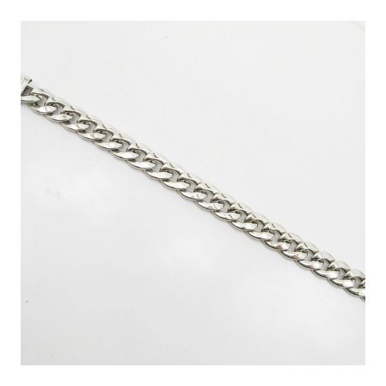 Unisex Sterling silver Curb link white bracelet 3