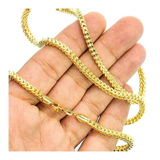 10K YELLOW Gold HOLLOW FRANCO Chain - 30 Inches Long 3.7MM Wide 3