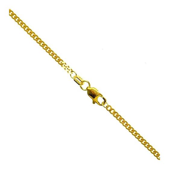 14K YELLOW Gold SOLID ITALY CUBAN Chain - 24 Inches Long 2MM Wide 1