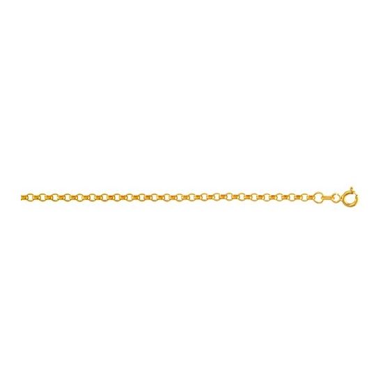 "14K Yellow Gold Rolo Chain 24"" inches long x wide"