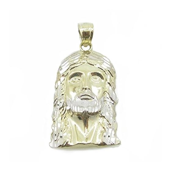 10k Yellow Gold Jesus Head Small Pendant Length - 1.26 Inches Width - 16.5mm 1