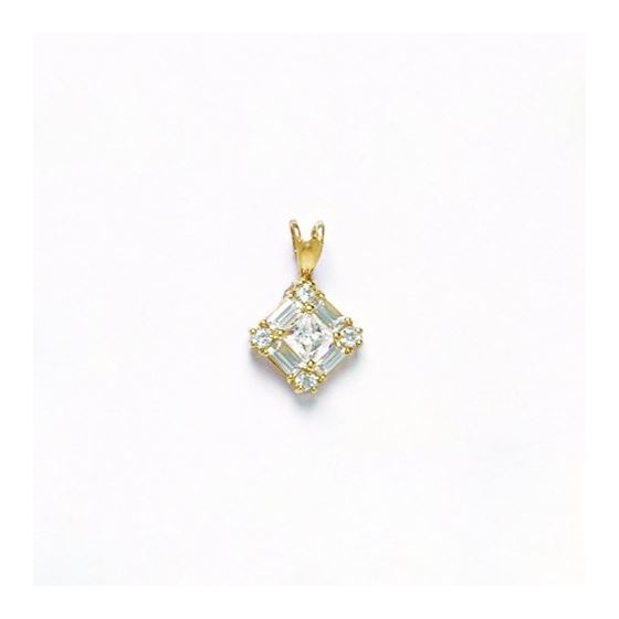 14K Gold Surrounded by Love Pendant with CZ P87