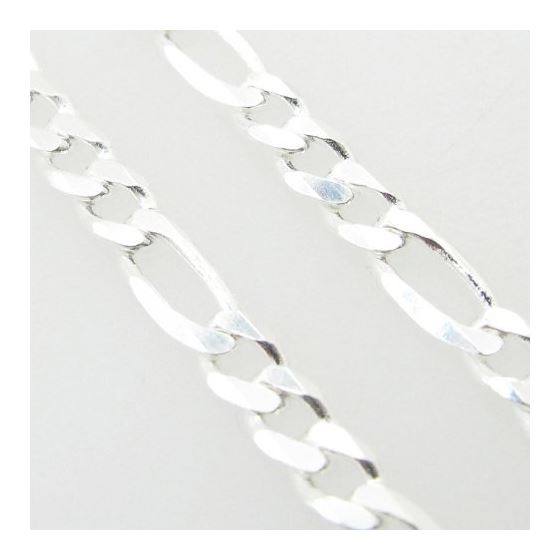 Silver Figaro link chain Necklace BDC61 3