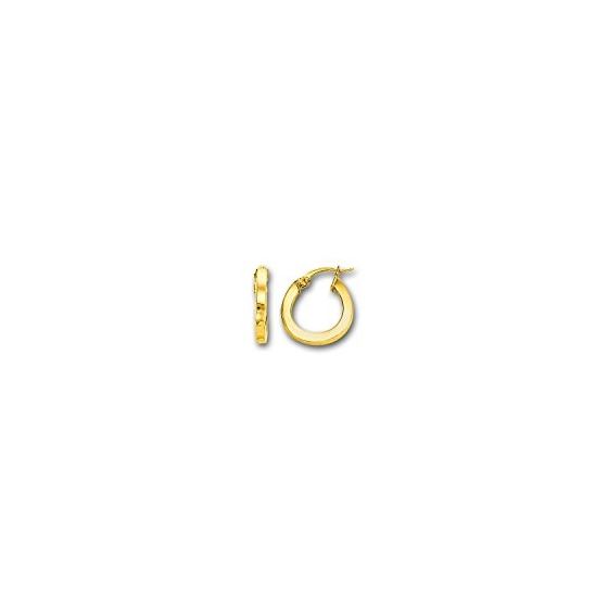 14K Yellow Gold Ladies Hoop Earrings IT608