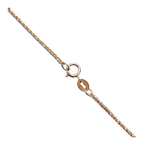 14K ROSE Gold SOLID FRANCO Chain - 22 Inches Long 1.2MM Wide 1