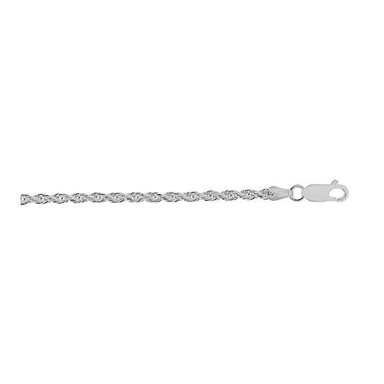 Sterling Silver 2.9 mm Wide Rope Chain 22 Inch Long