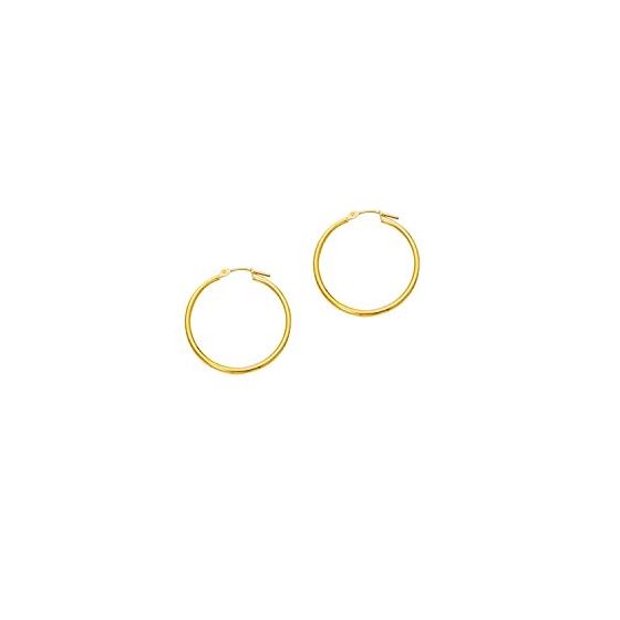 10K Yellow Gold Ladies Hoop Earrings 209LT
