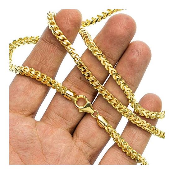 10K YELLOW Gold SOLID FRANCO Chain - 26 Inches Long 4.2MM Wide 3