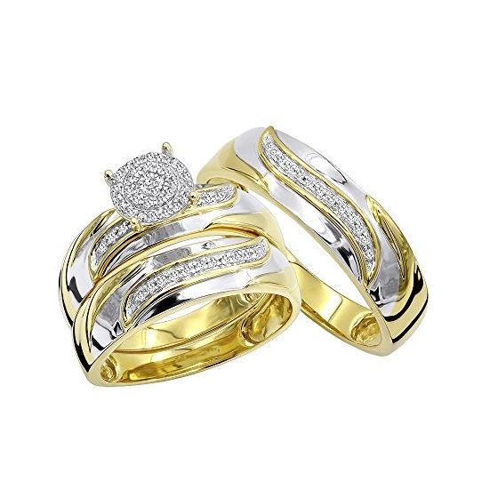 10K Gold Affordable Diamond Engagement Ring Weddin