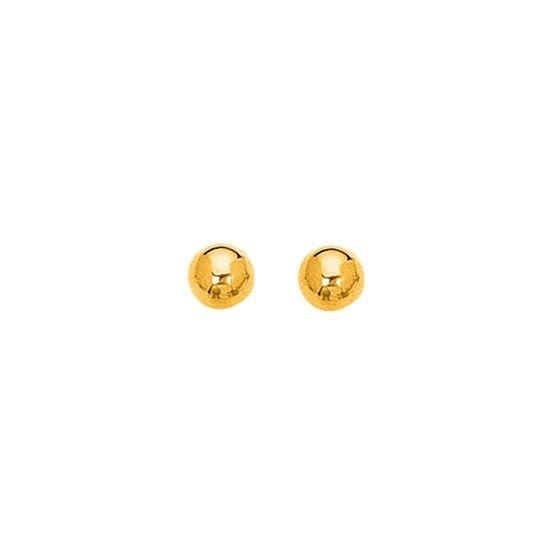 14kt Yellow Gold 5.0mm Shiny Ball Post Earring