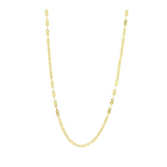 "14K Yellow Gold Infinity Chain 18"" inches long x wide"