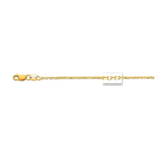 14K Yellow Gold 1.1mm wide Diamond Cut Cable Link Chain with Lobster Clasp 1