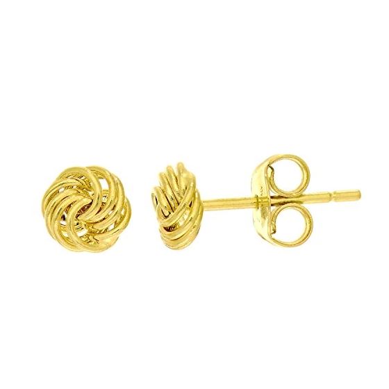 14K Yellow Gold Ladies Post Earrings ER2949