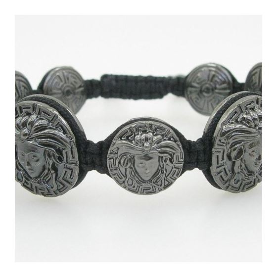 Black Greek style medusa string bracelet beaded macrame jewelry fashion bead 1