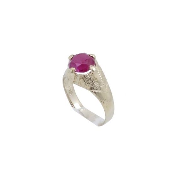 10k Yellow Gold Syntetic pink gemstone ring ajr7 Size: 1.75 1