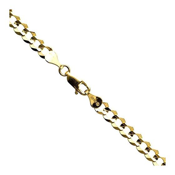 14K YELLOW Gold SOLID ITALY CUBAN Chain - 20 Inches Long 4.5MM Wide 1