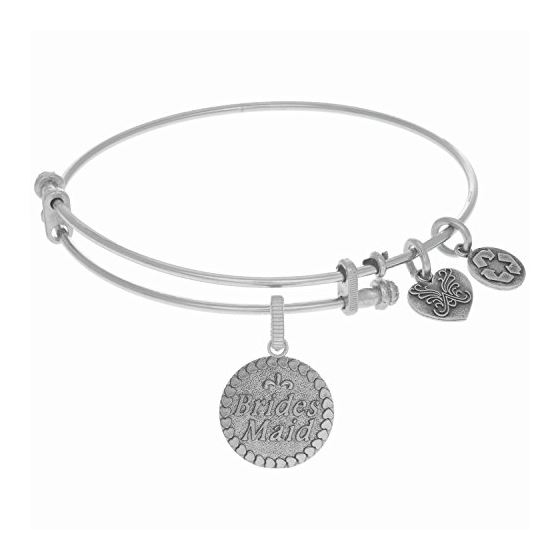 Angelica Ladies Celebrations and Milestones Collection Bangle Charm 7.25 Inches (Adjustable) WGEL124