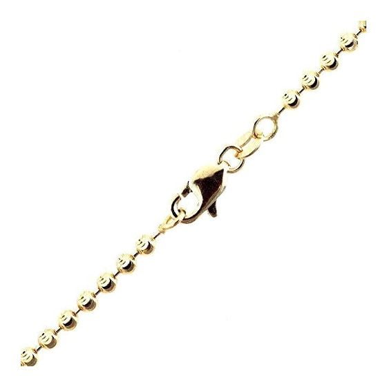 14K YELLOW Gold SOLID MOON CUT Chain - 24 Inches Long 2.5MM Wide 1