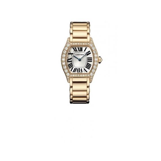 Cartier Tortue Francaise Solid 18K Rose Gold Diamond Watch WA50703I