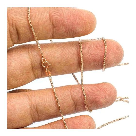 14K ROSE Gold SOLID FRANCO Chain - 22 Inches Long 1.2MM Wide 3