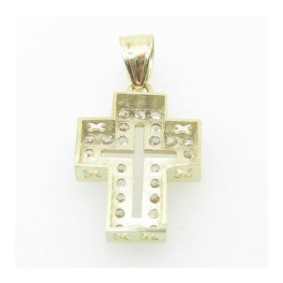Unisex 10K Solid Yellow Gold hollow cross Length - 1.12 inches Width - 15mm 3